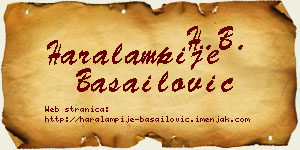 Haralampije Basailović vizit kartica